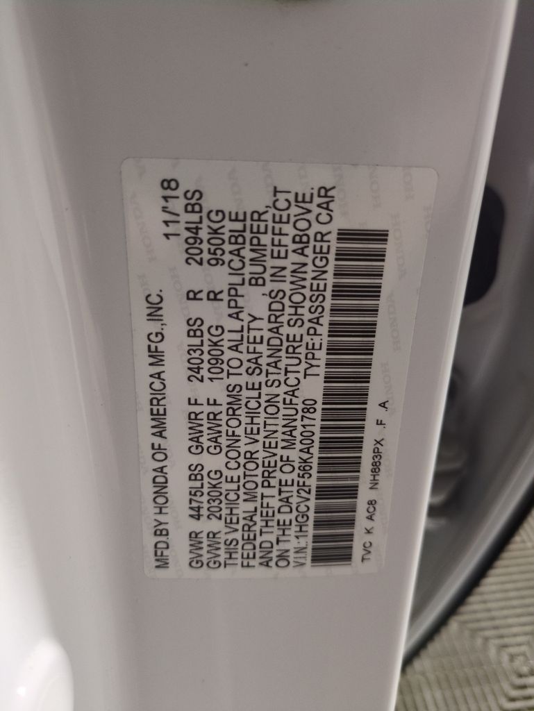 Used 2019 Honda Accord EX-L 2.0T For Sale in Fort Wayne, IN