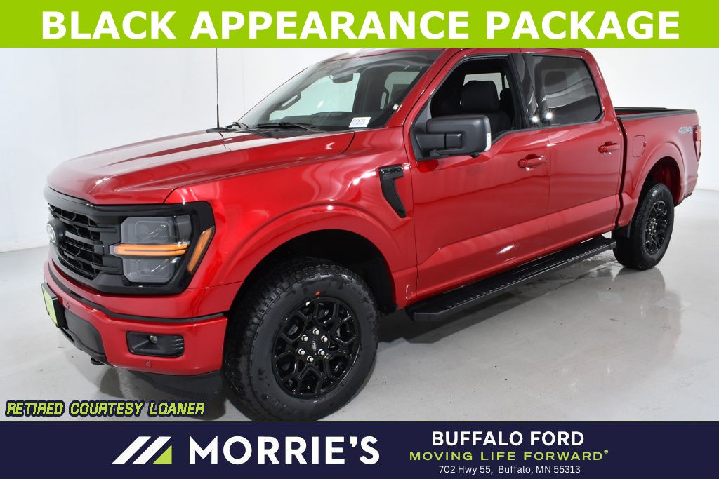 Red Metallic 2025 Ford F-150 XLT SuperCrew 4WD Pickup Truck Four-Wheel Drive Automatic