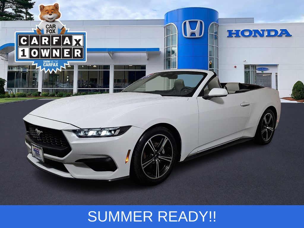 Oxford White 2024 Ford Mustang EcoBoost Premium Convertible RWD Convertible Rear-Wheel Drive Automatic