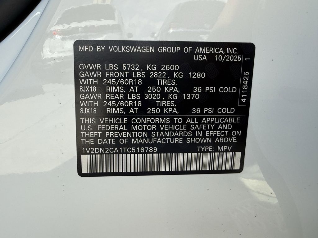 2026 Volkswagen Atlas 2.0T SE White at DeMontrond Auto Country