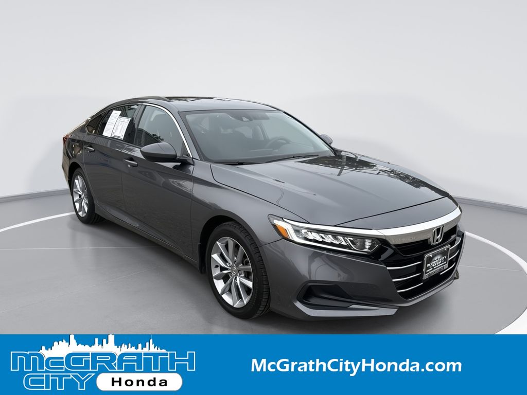 Gray (Modern Steel Metallic) 2021 Honda Accord Sedan Front-Wheel Drive Continuously Variable Transmission