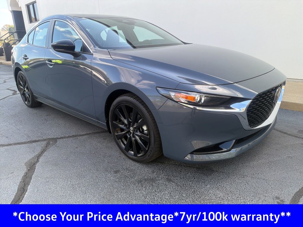 Polymetal Gray Metallic 2025 Mazda MAZDA3 2.5 S Carbon Edition Sedan AWD Sedan All-Wheel Drive 6-Speed Automatic