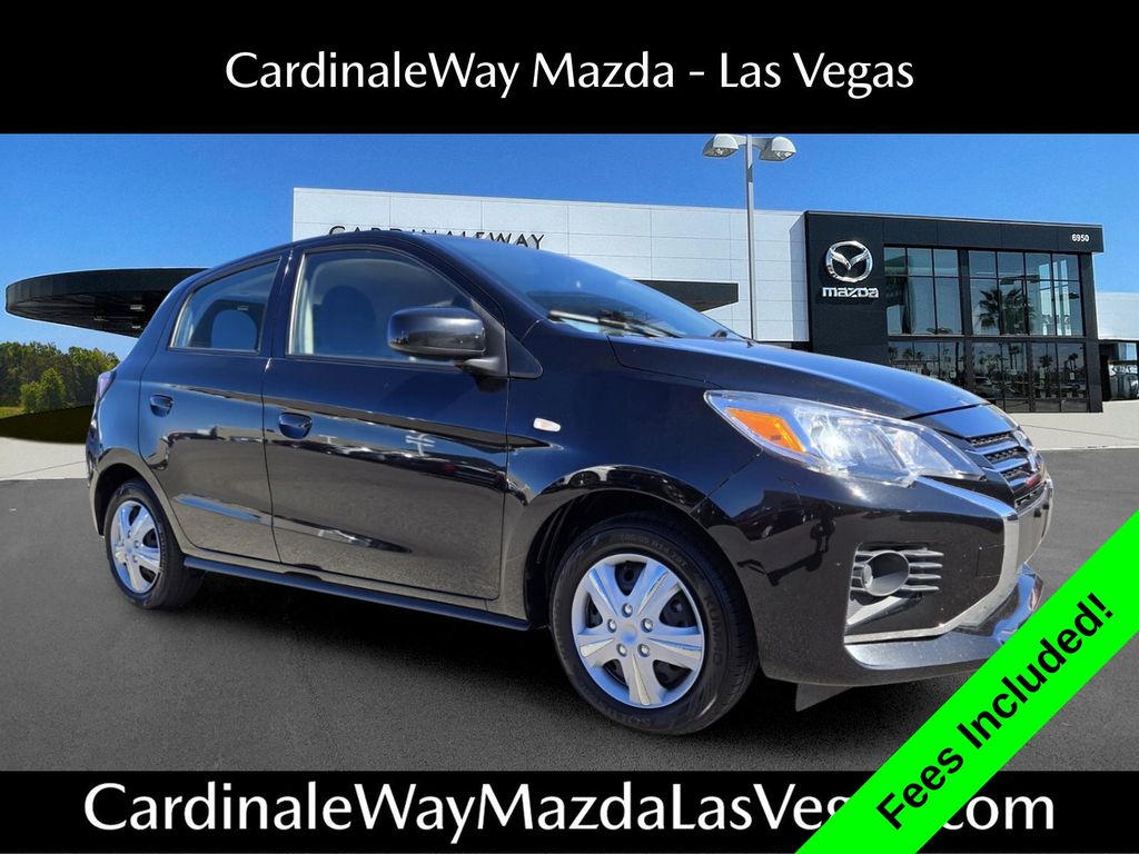 Jet Black Metallic 2024 Mitsubishi Mirage Hatchback Front-Wheel Drive Continuously Variable Transmission