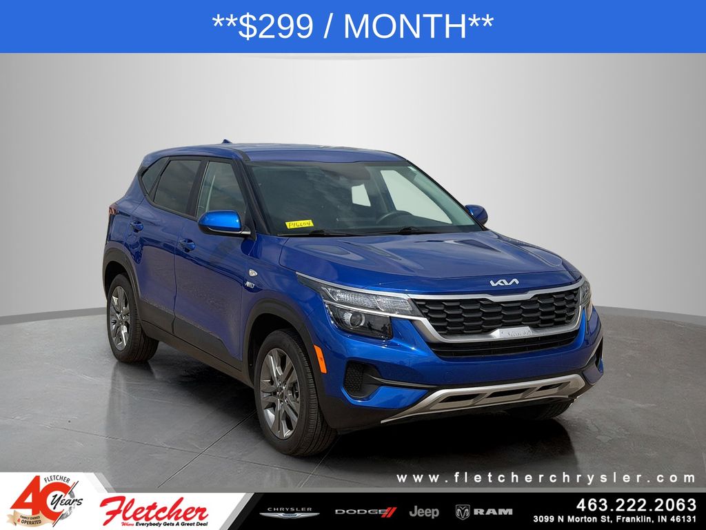 Neptune Blue 2023 Kia Seltos SUV / Crossover All-Wheel Drive Continuously Variable Transmission