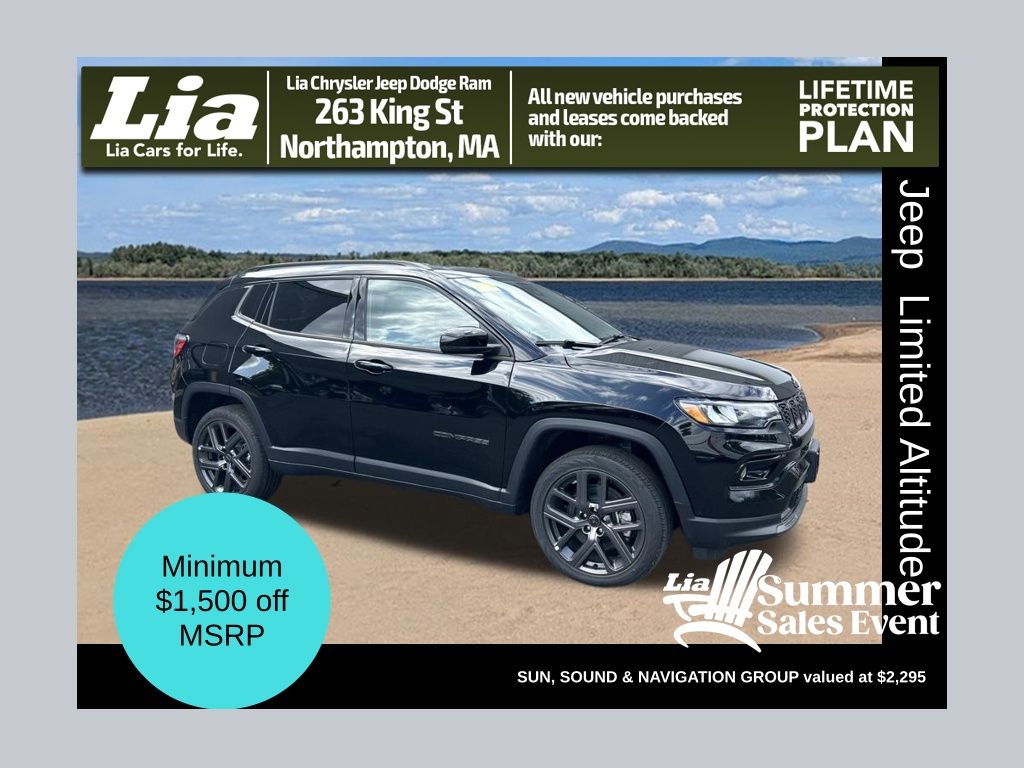 Diamond Black Crystal Pearlcoat 2026 Jeep Compass SUV / Crossover Four-Wheel Drive 8-Speed Automatic