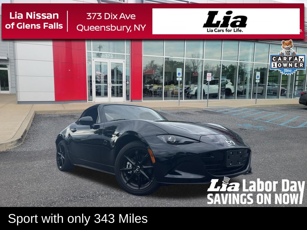 Jet Black Mica 2024 Mazda MX-5 Miata Convertible Rear-Wheel Drive 6-Speed Manual