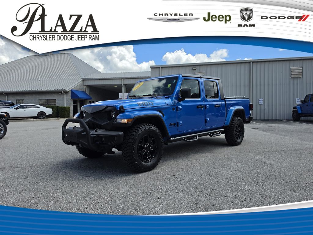 Blue Pearl 2021 Jeep Gladiator Pickup Truck Four-Wheel Drive 8-Speed Automatic