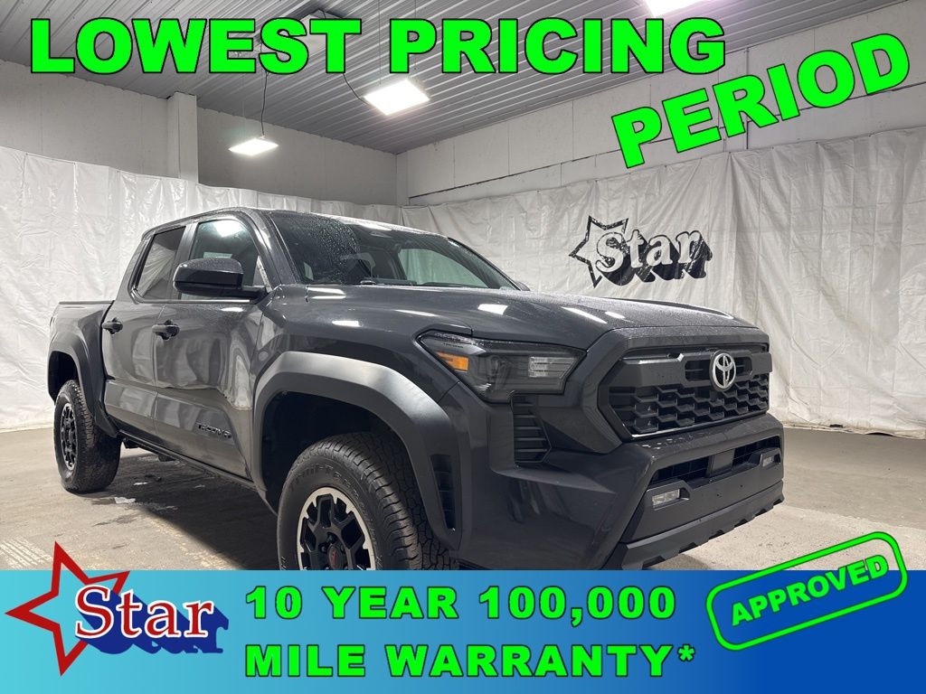Black 2024 Toyota Tacoma TRD Off-Road Double Cab 4WD Pickup Truck Four-Wheel Drive 8-Speed Automatic
