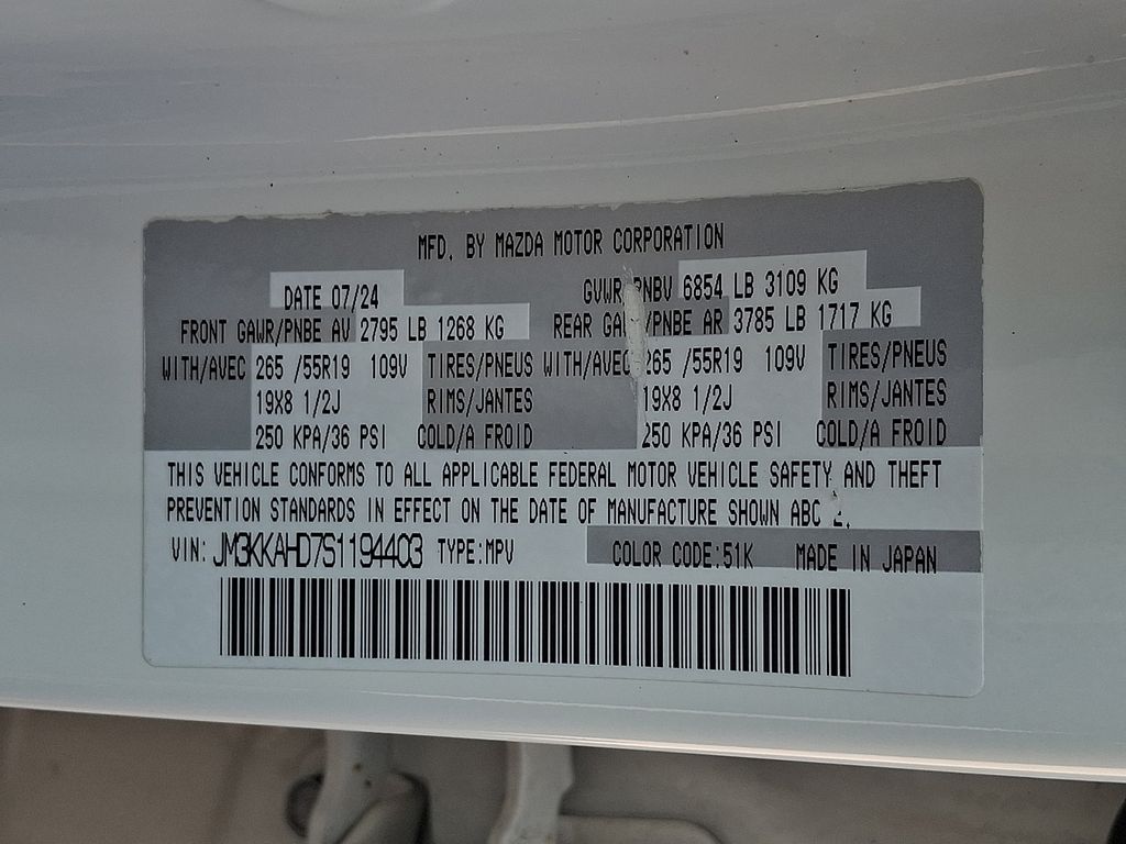 2025 Mazda CX-90 3.3 Turbo Select White at South Hills Kia