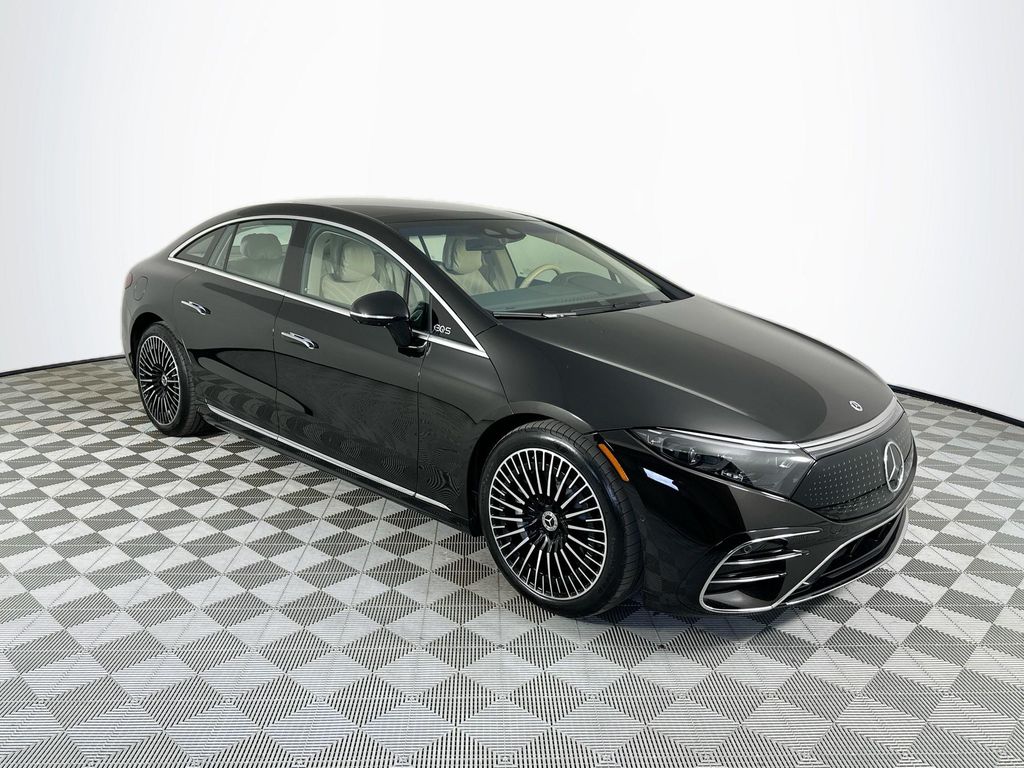 Onyx Black Metallic 2023 Mercedes-Benz EQS 580 4MATIC AWD Sedan All-Wheel Drive 1-Speed Automatic