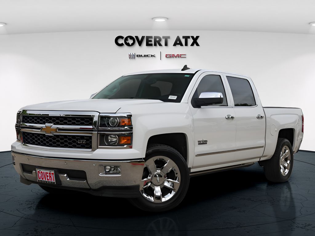 Summit White 2015 Chevrolet Silverado 1500 LTZ Crew Cab RWD Pickup Truck 4X2 6-Speed Automatic Overdrive