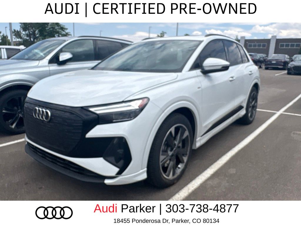Glacier White Metallic 2024 Audi Q4 e-tron SUV / Crossover All-Wheel Drive Automatic