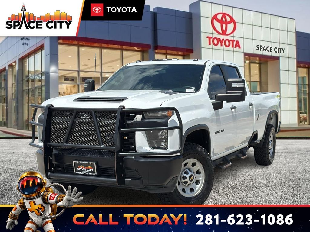 Summit White 2020 Chevrolet Silverado 3500HD Work Truck Crew Cab 4WD Pickup Truck Four-Wheel Drive Automatic