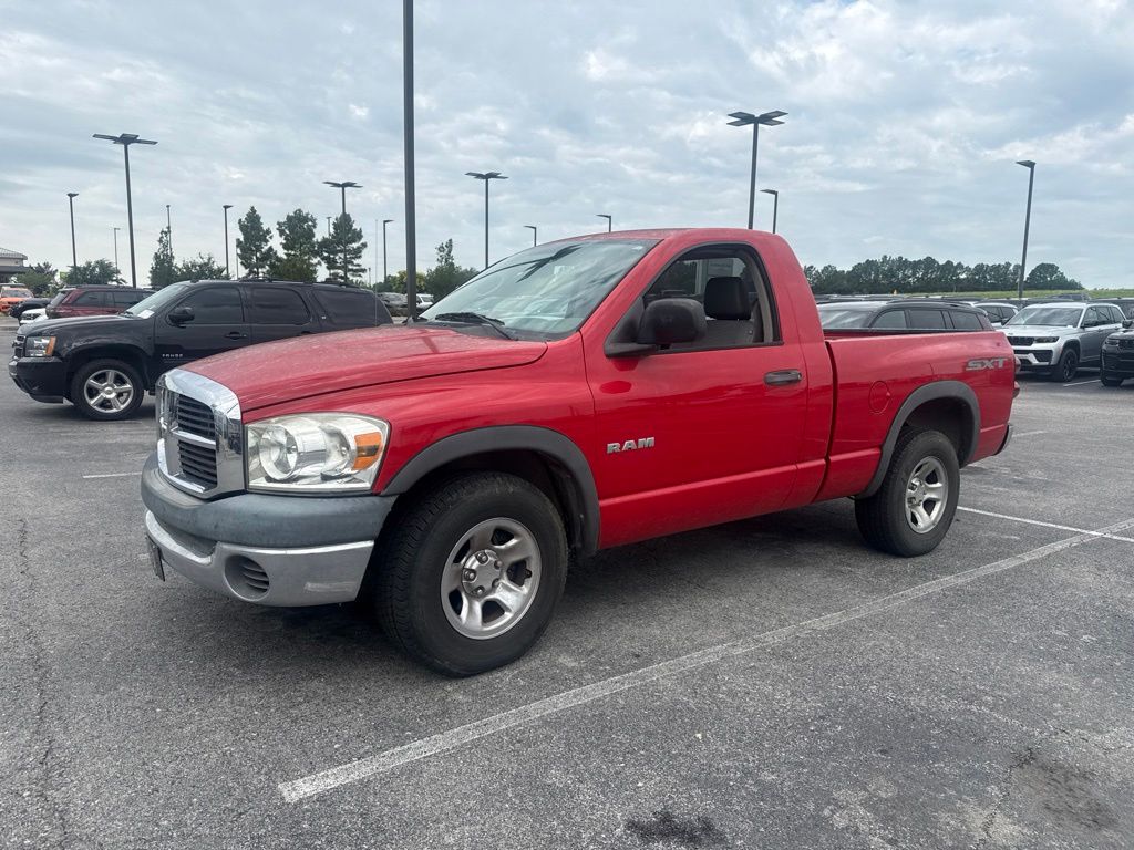 Flame Red Clearcoat 2008 Dodge RAM 1500 ST RWD Pickup Truck Rear-Wheel Drive 6-Speed Manual