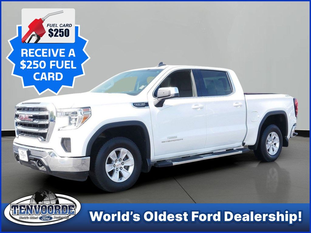 White 2019 GMC Sierra 1500 Pickup Truck Four-Wheel Drive 8-Speed Automatic