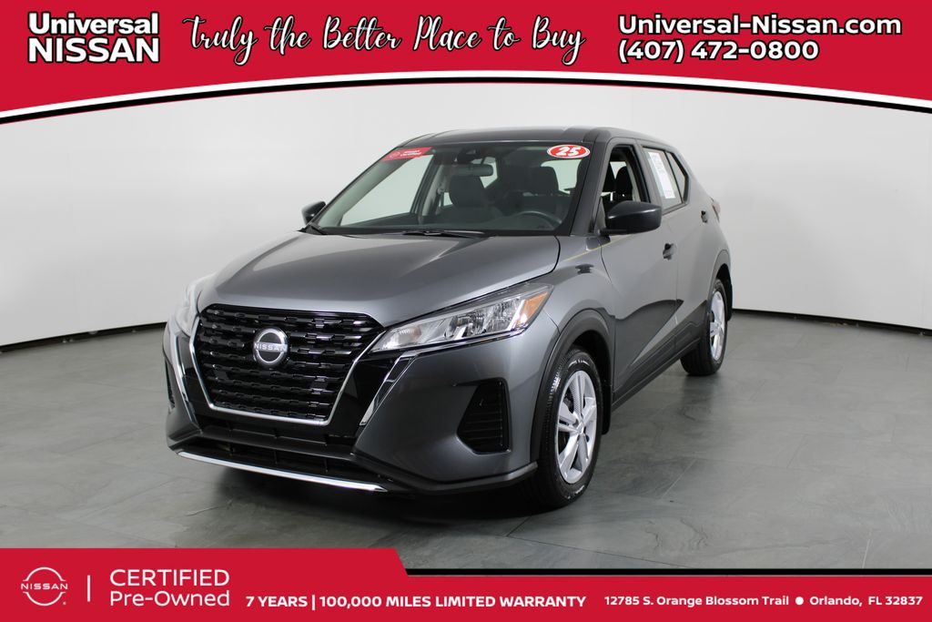 Gray (Gun Metallic) 2025 Nissan Kicks Play S FWD SUV / Crossover Front-Wheel Drive Continuously Variable Transmission