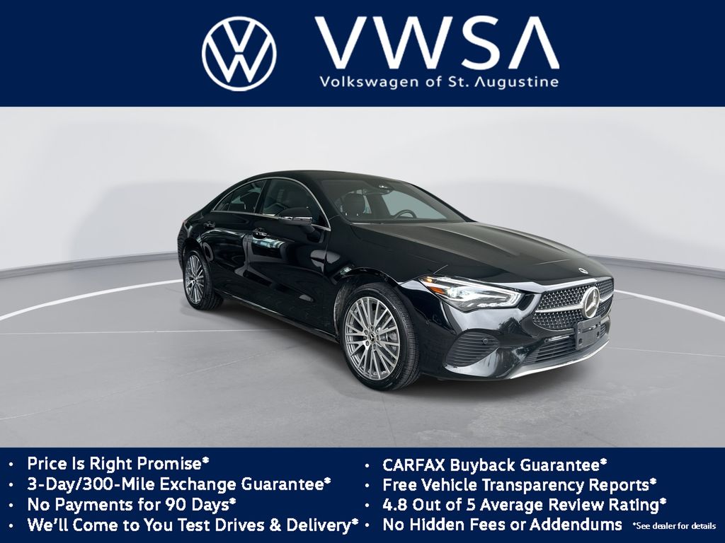 Night Black 2025 Mercedes-Benz CLA Coupe Front-Wheel Drive 8-Speed Dual Clutch