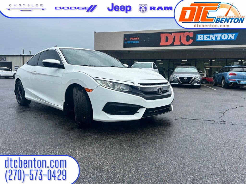 Taffeta White 2016 Honda Civic Coupe LX Coupe Front-Wheel Drive Continuously Variable Transmission