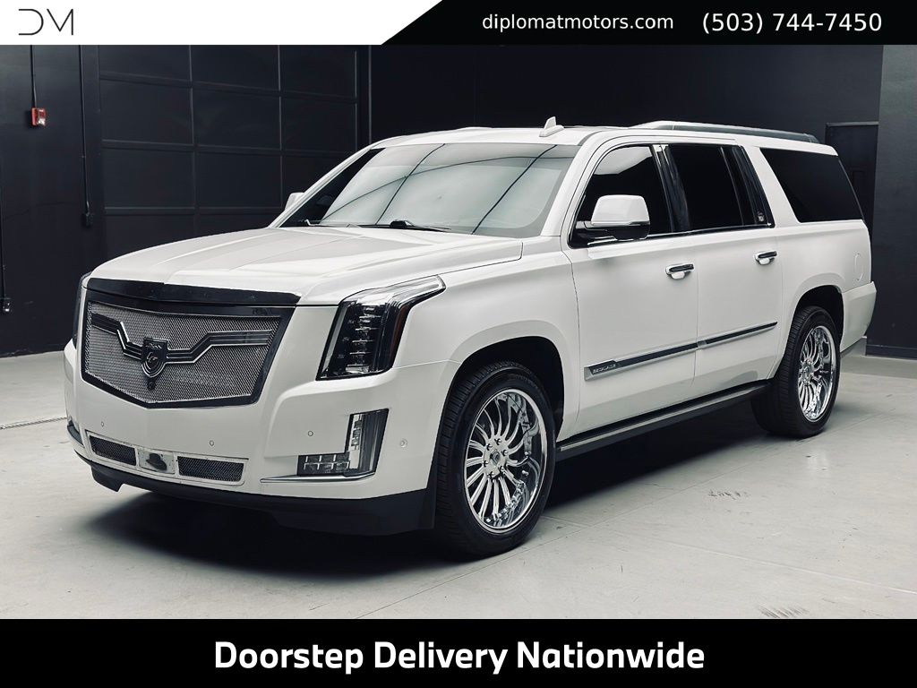 Crystal White Tricoat 2017 Cadillac Escalade ESV SUV / Crossover Four-Wheel Drive 8-Speed Automatic