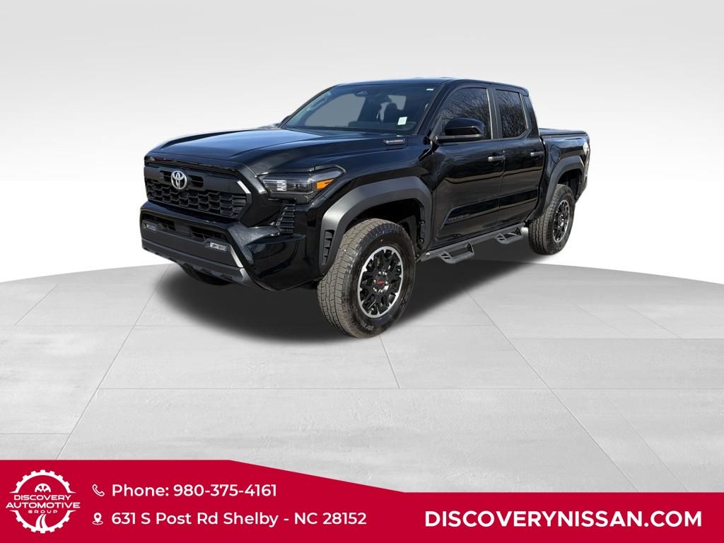 Black 2024 Toyota Tacoma TRD Off-Road Double Cab 4WD Pickup Truck Four-Wheel Drive 8-Speed Automatic