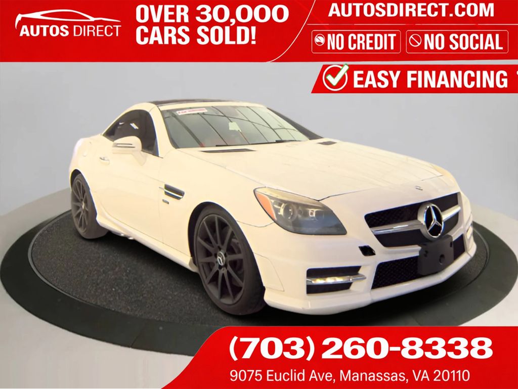 White 2015 Mercedes-Benz SLK Convertible Rear-Wheel Drive 7-Speed Automatic