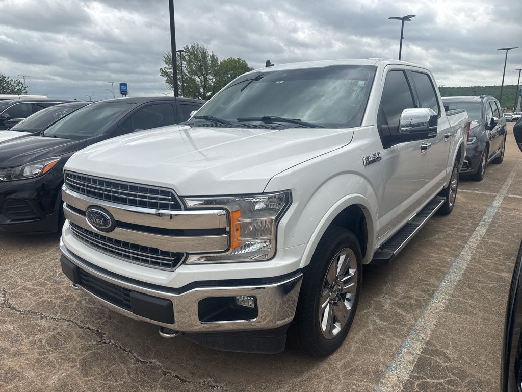 White Metallic 2020 Ford F-150 Lariat SuperCrew 4WD Pickup Truck Four-Wheel Drive Automatic
