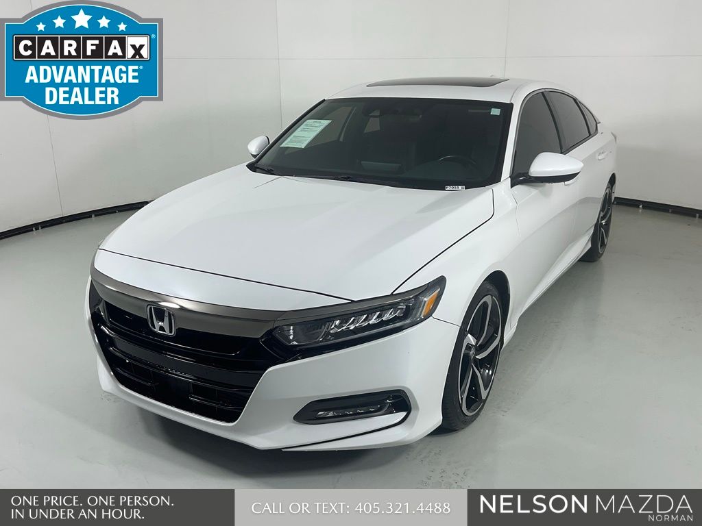 White 2020 Honda Accord 2.0T Sport FWD Sedan Front-Wheel Drive Automatic