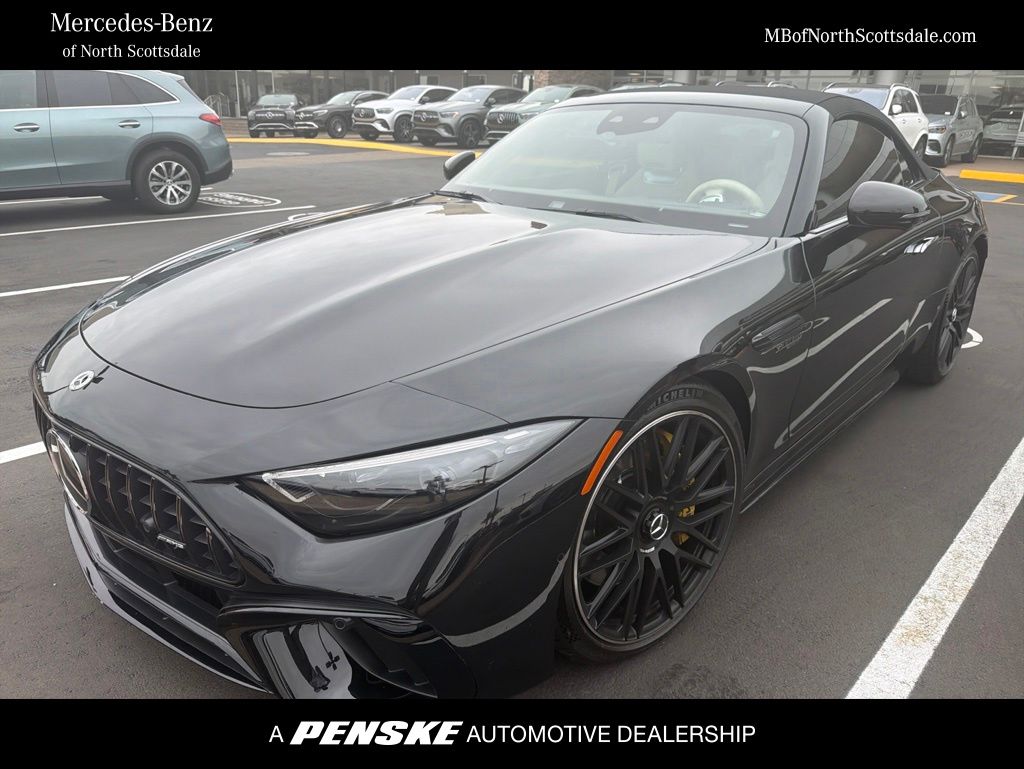 Obsidian Black Metallic 2022 Mercedes-Benz SL-Class AMG SL 63 4MATIC Convertible All-Wheel Drive 9-Speed Automatic