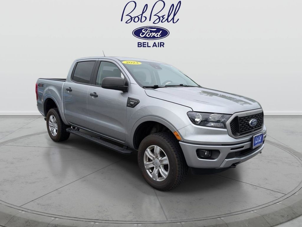 Silver Metallic 2023 Ford Ranger XLT SuperCrew 4WD Pickup Truck Four-Wheel Drive Automatic