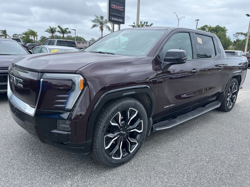 Dark Ember Tintcoat 2025 GMC Sierra EV Denali Crew Cab (Extended Range) e4WD Pickup Truck All-Wheel Drive 1-Speed Automatic
