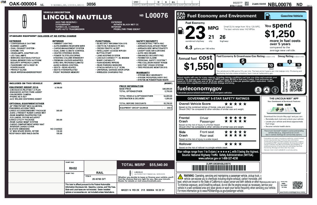 Used 2022 Lincoln Nautilus SUV