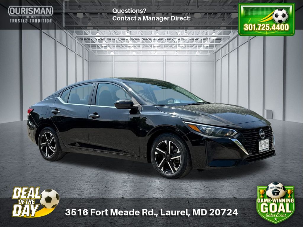 Super Black 2024 Nissan Sentra Sedan Front-Wheel Drive Continuously Variable Transmission