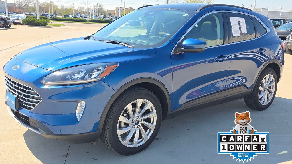 Atlas Blue Metallic 2022 Ford Escape Titanium AWD SUV / Crossover All-Wheel Drive 8-Speed Automatic