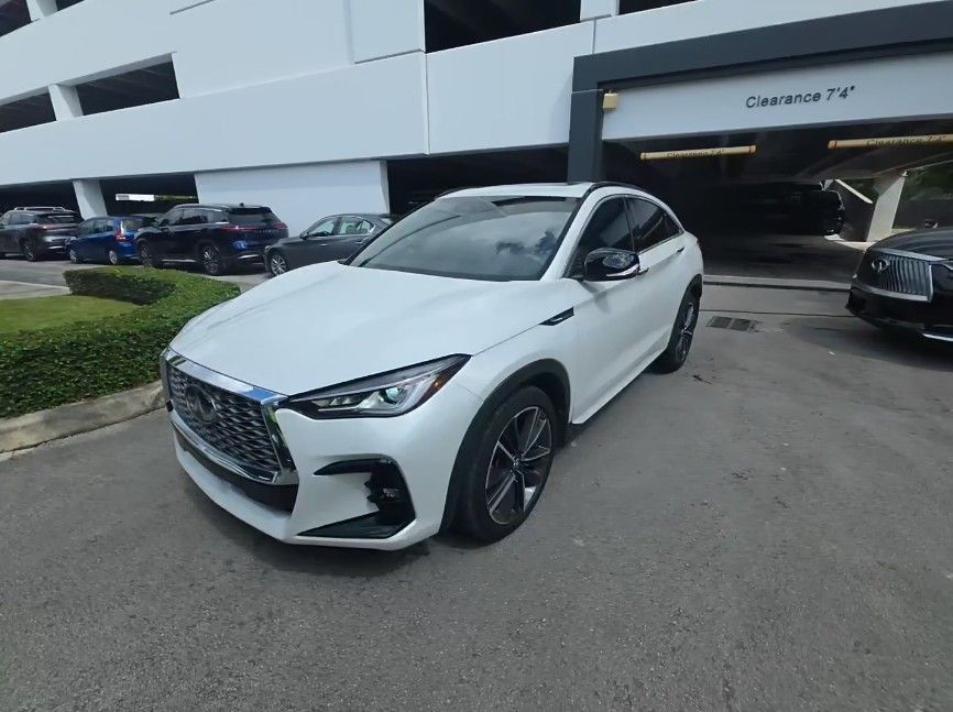 White 2024 INFINITI QX55 SUV / Crossover All-Wheel Drive Continuously Variable Transmission