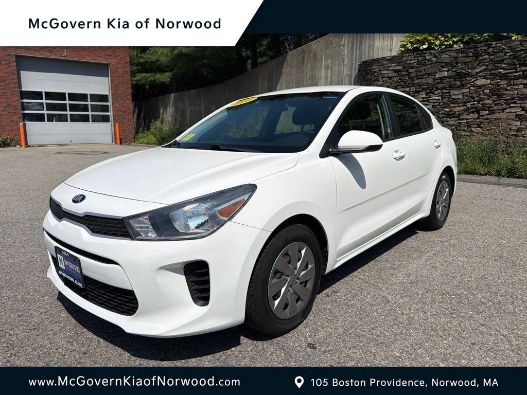 Clear White 2020 Kia Rio Sedan Front-Wheel Drive Continuously Variable Transmission