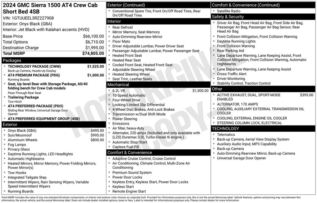 2024 GMC Sierra 1500 AT4 Crew Cab 4WD