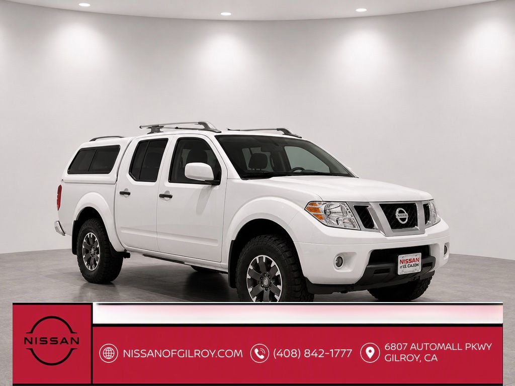 Glacier White 2020 Nissan Frontier Pickup Truck Four-Wheel Drive 9-Speed Automatic