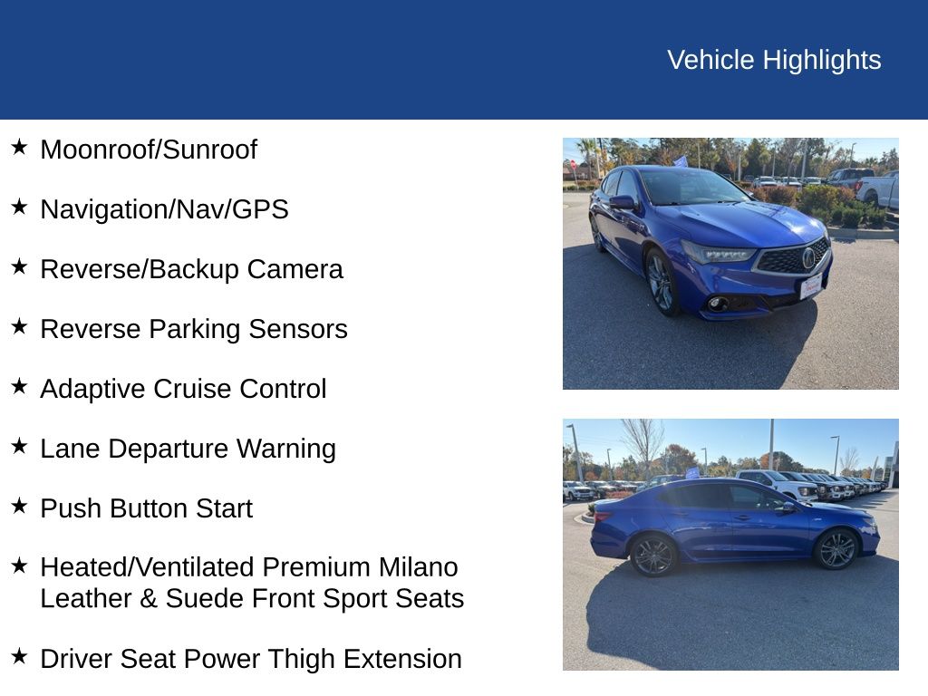 2018 Acura TLX Tech & A-Spec Pkgs