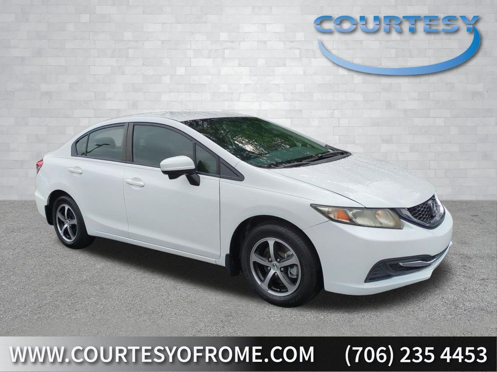 Taffeta White 2015 Honda Civic Sedan Front-Wheel Drive Continuously Variable Transmission
