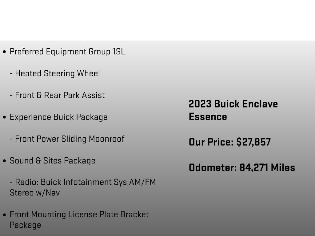 2023 Buick Enclave Essence White at Carlisle Cadillac Buick GMC