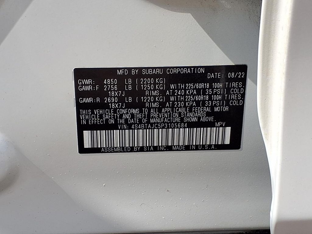 2023 Subaru Outback Onyx Edition White at Baytown Hyundai