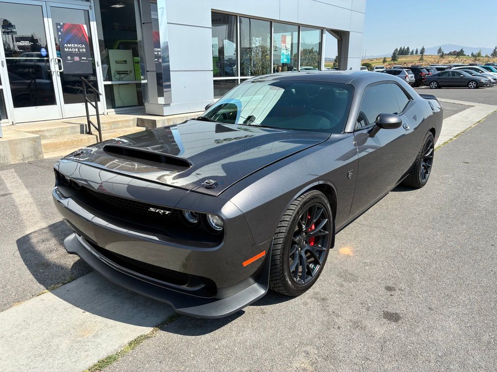 Gray (Granite Crystal Metallic Clearcoat) 2015 Dodge Challenger Coupe Rear-Wheel Drive 6-Speed Manual