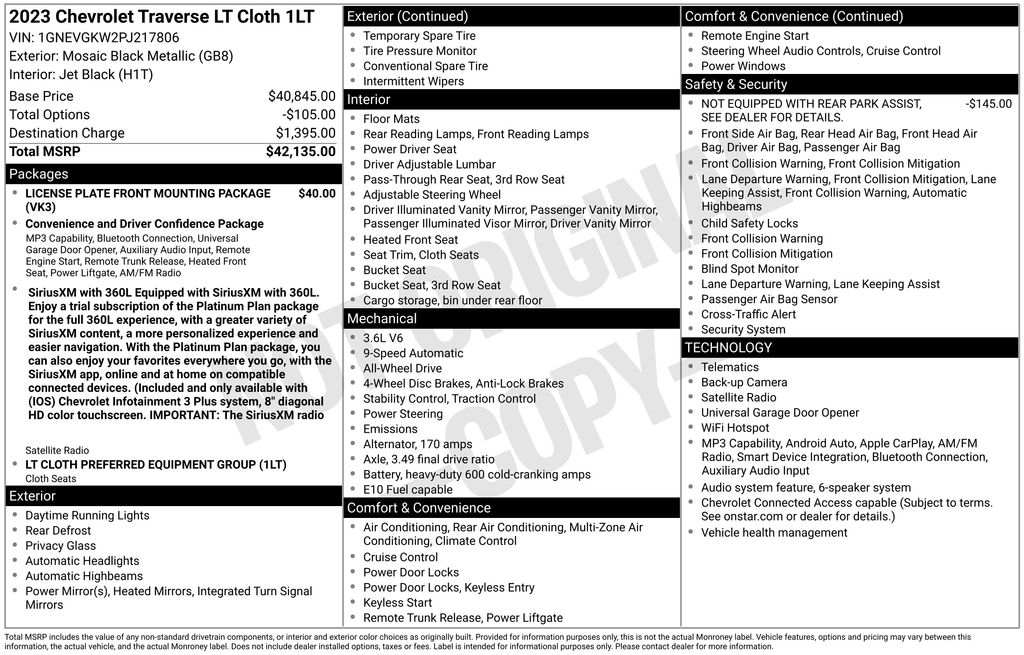 Used 2023 Chevrolet Traverse SUV