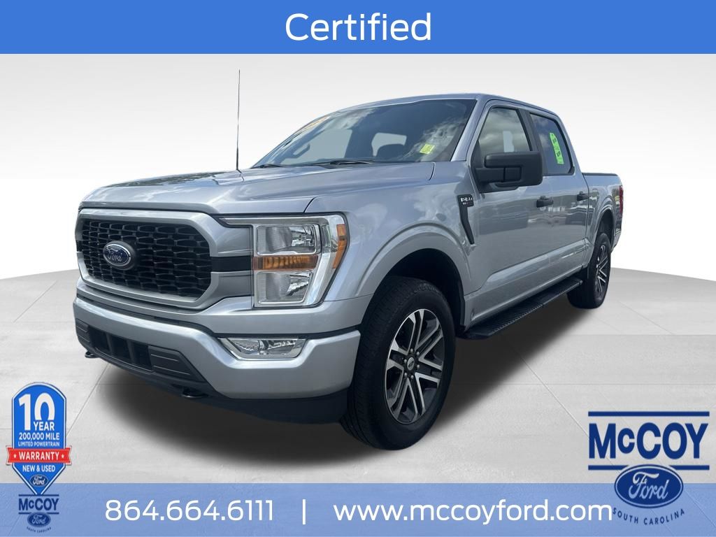 Silver Metallic 2022 Ford F-150 XL SuperCrew 4WD Pickup Truck Four-Wheel Drive Automatic