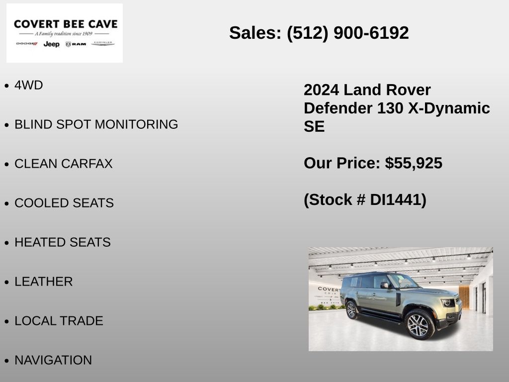 Used Car 2024 Land Rover Defender 130  X-dynamic Se For Sale Under $60,000 In Austin, Texas