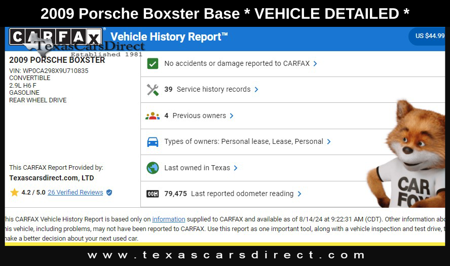 2009 Porsche Boxster Base 10