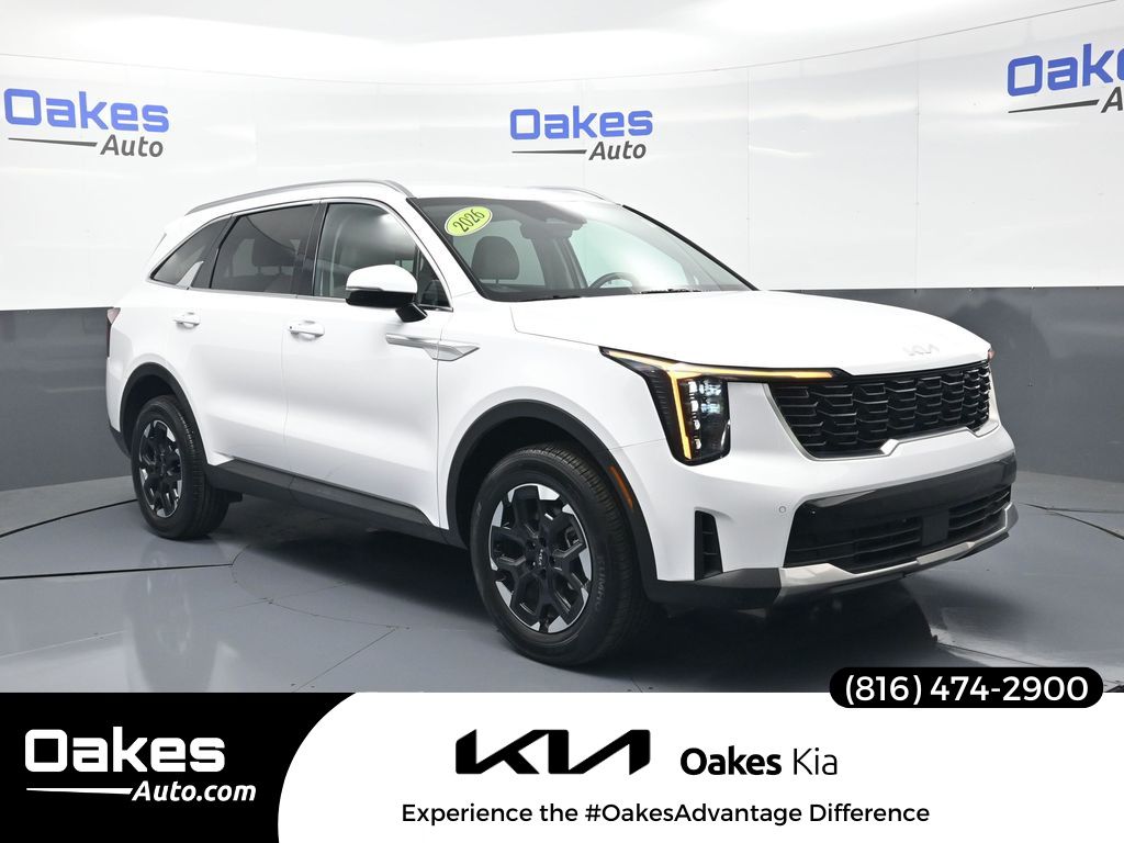 Glacial White Pearl 2026 Kia Sorento SUV / Crossover All-Wheel Drive 8-Speed Automatic