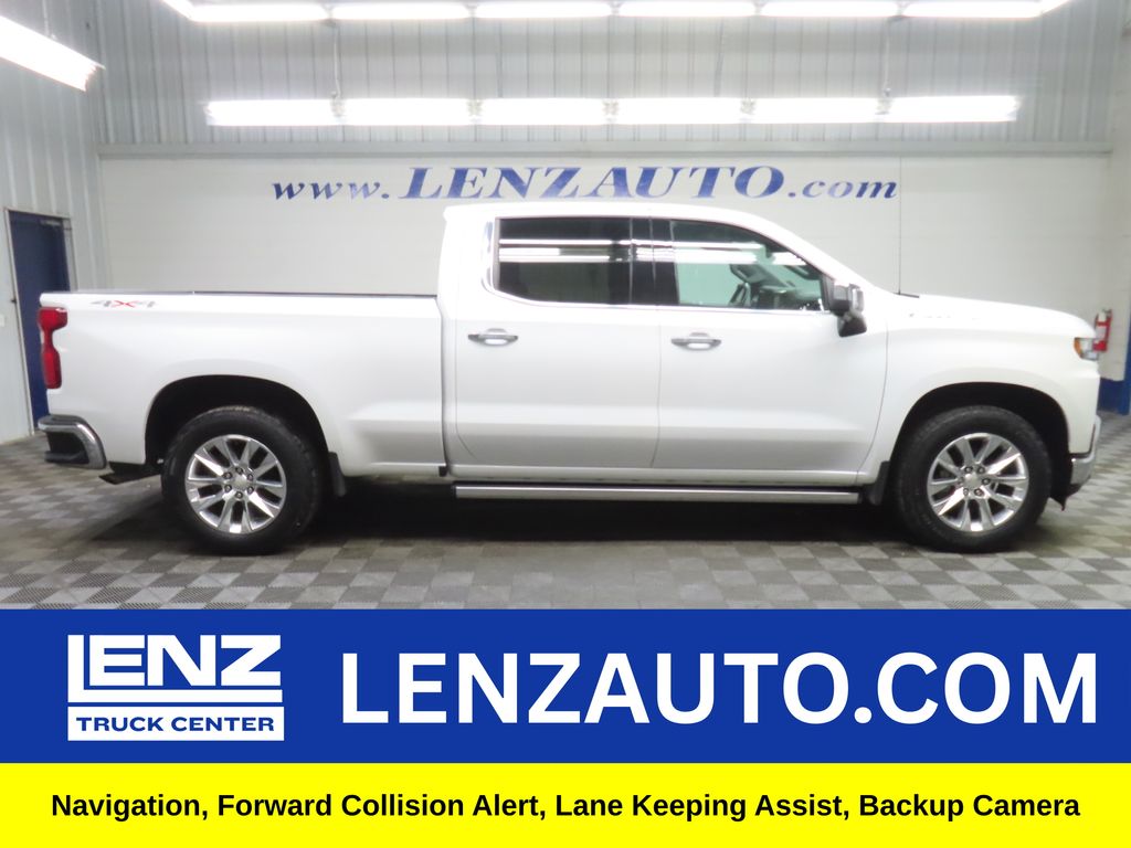 White (Iridescent Pearl Tricoat) 2019 Chevrolet Silverado 1500 LTZ Crew Cab 4WD Pickup Truck Four-Wheel Drive 8-Speed Automatic