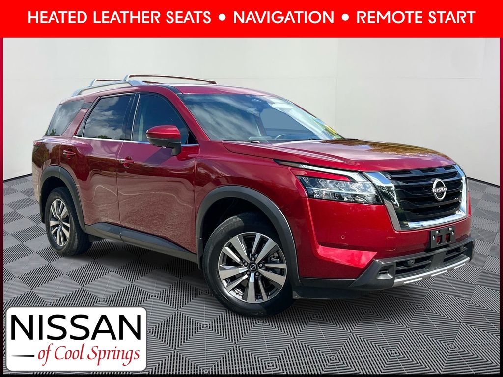 Red (Scarlet) 2023 Nissan Pathfinder SUV / Crossover All-Wheel Drive 9-Speed Automatic