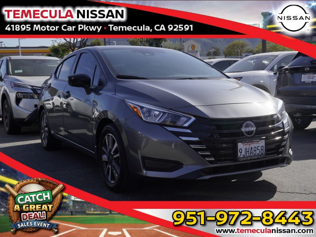 Gray (Gun Metallic) 2023 Nissan Versa S FWD Sedan Front-Wheel Drive Continuously Variable Transmission